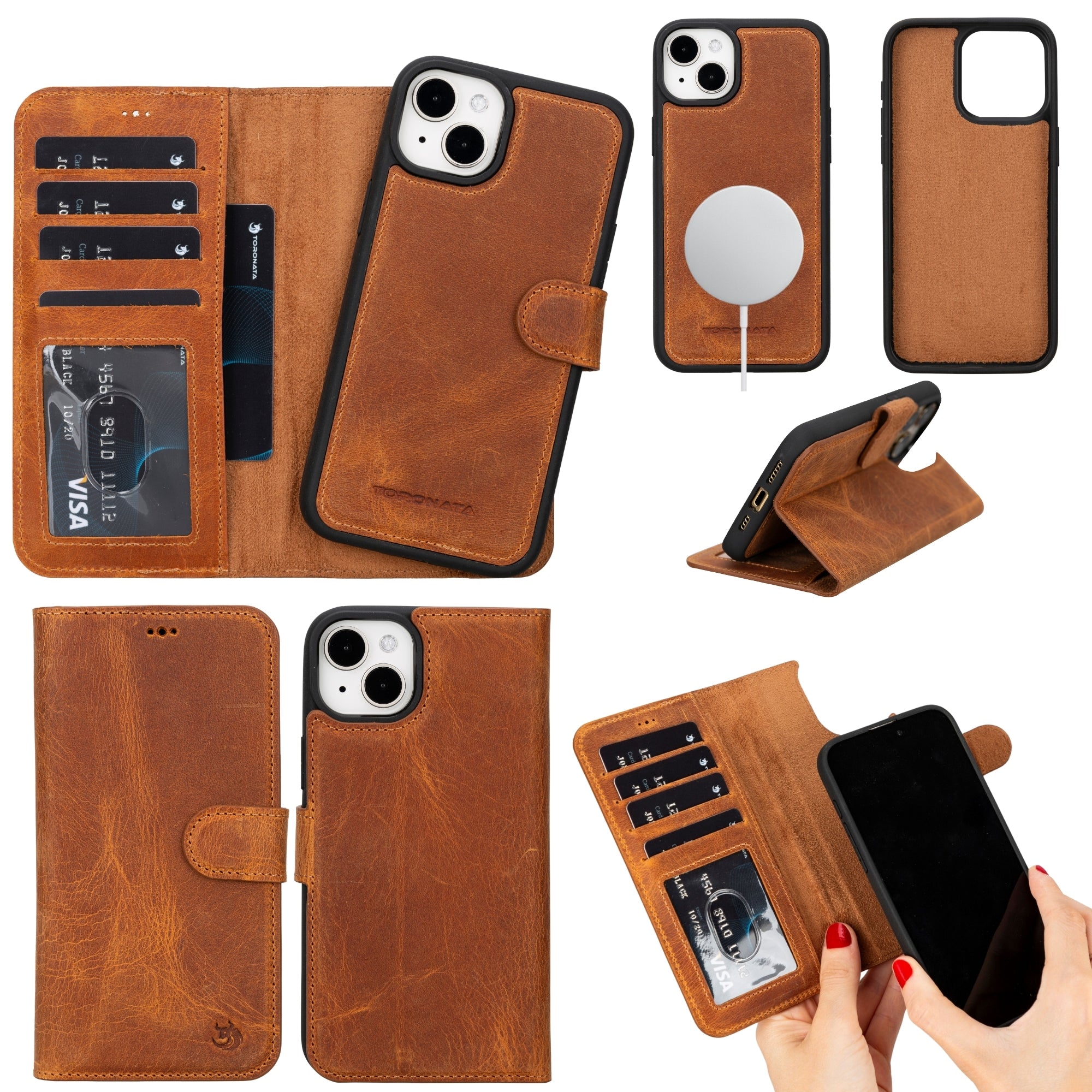 Casper Leather iPhone 14 Wallet Case | MagSafe-7