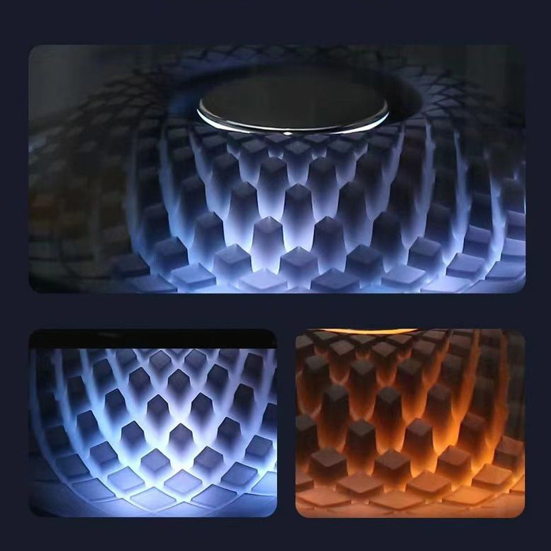 NNEDSZ LP90 Black 360° Bluetooth Home Theater Speaker With One Microphone - LED Light Effect, 120W Surround Sound-1