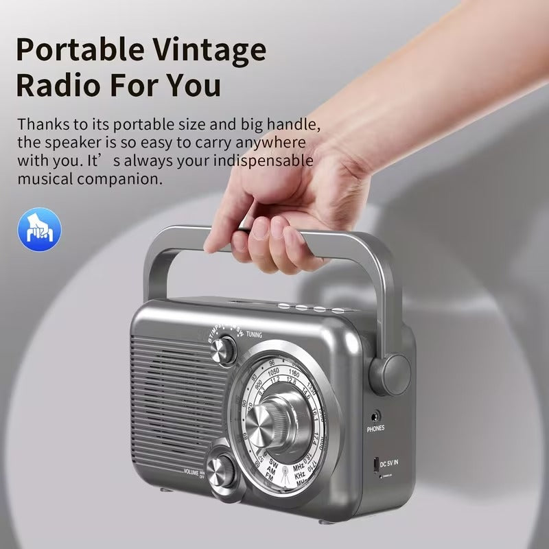 Portable AM/FM/SW Radio with USB & TF Playback-1
